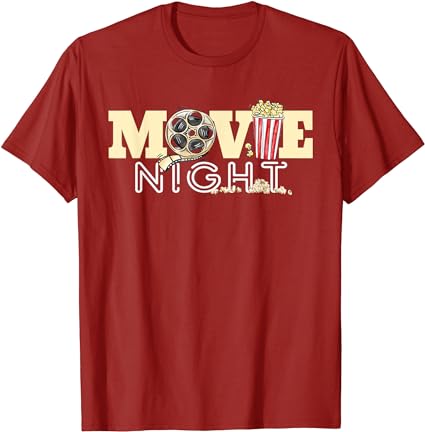 Movie Night Maroon T-Shirt