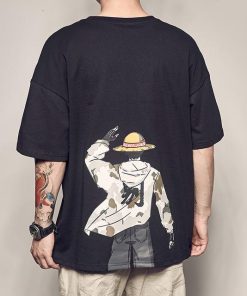 Monkey D. Luffy Streetwear Black T-Shirt