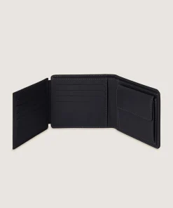 Trifold Black Leather Wallet