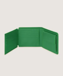 Trifold Green Leather Wallet