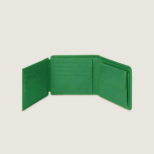 Trifold Green Leather Wallet