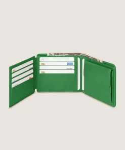 Trifold Green Leather Wallet