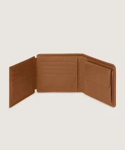 Trifold Brown Leather Wallet