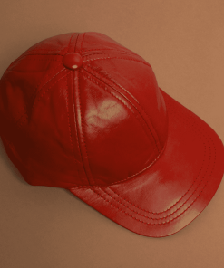 Sheep Red Leather Cap