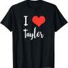 I Love Taylor Black T-Shirt