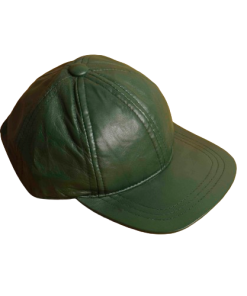 Green Leather Cap